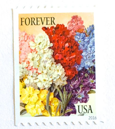 100 Forever Floral Botanicals Stamps Unused Vintage Flower Postage for Mailing